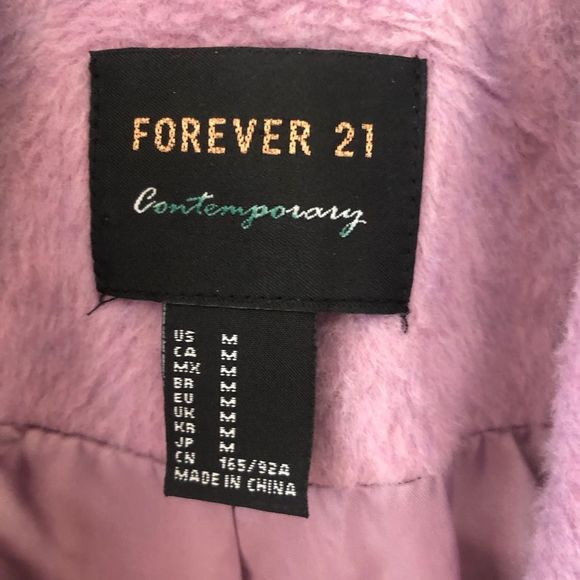 Forever 21 Lavender Fleecey Motorcycle Jacket - Picture 7 of 9